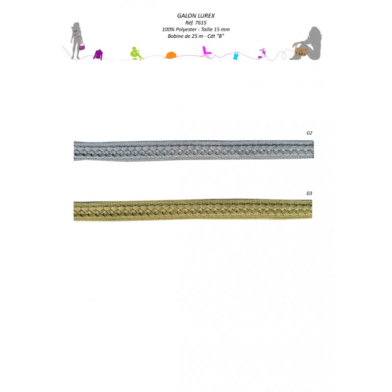 Stephanoise S7615 - GALON METAL 15MM