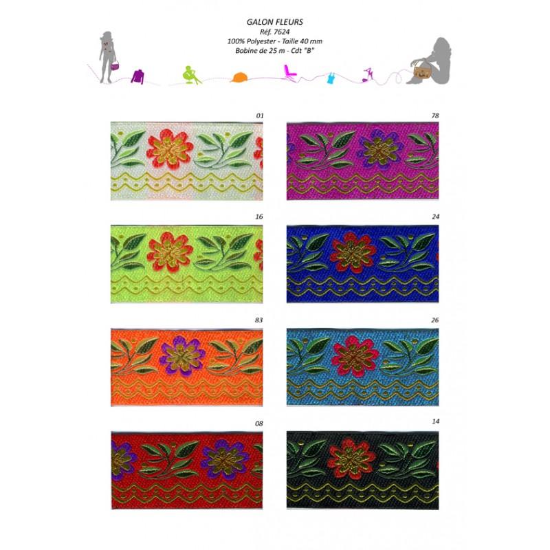 Stephanoise S7624 - GALON FLEURS 40MM