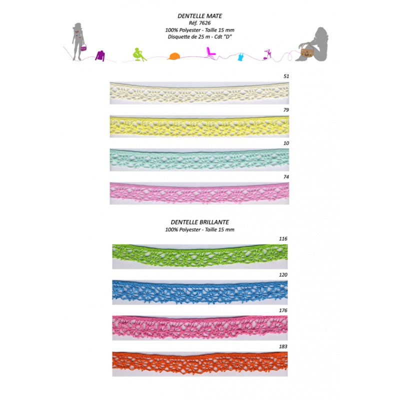 Stephanoise S7626 - DENTELLE MATE/BRILLANTE