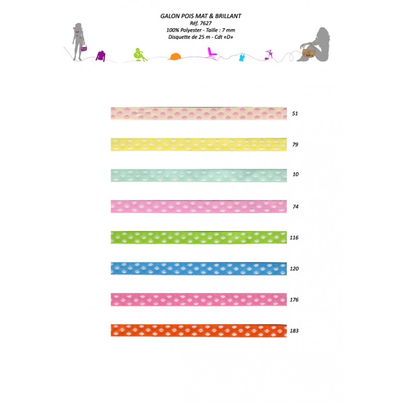 Stephanoise S7627 - GALON POIS MAT & BRILLANT