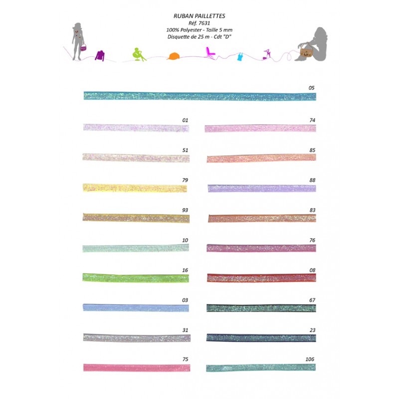 Stephanoise S7631 - RUBAN PAILLETTES 5MM