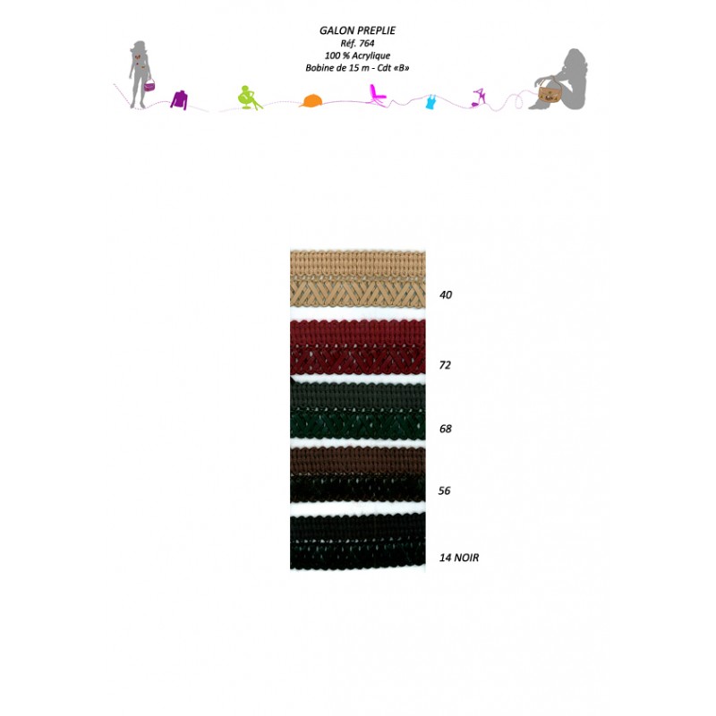 Stephanoise S764 - GALON PRE PLIE SKAI