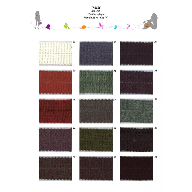 Stephanoise S765 - TRESSE ACRYLIQUE "GRATTEE