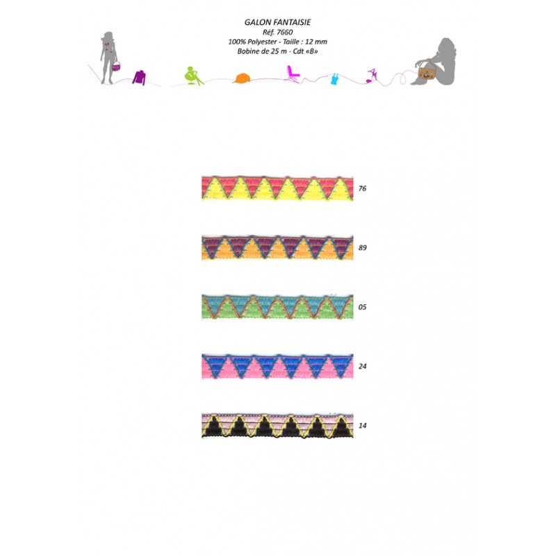 Stephanoise S7660 - GALON FANTAISIE 12 MM
