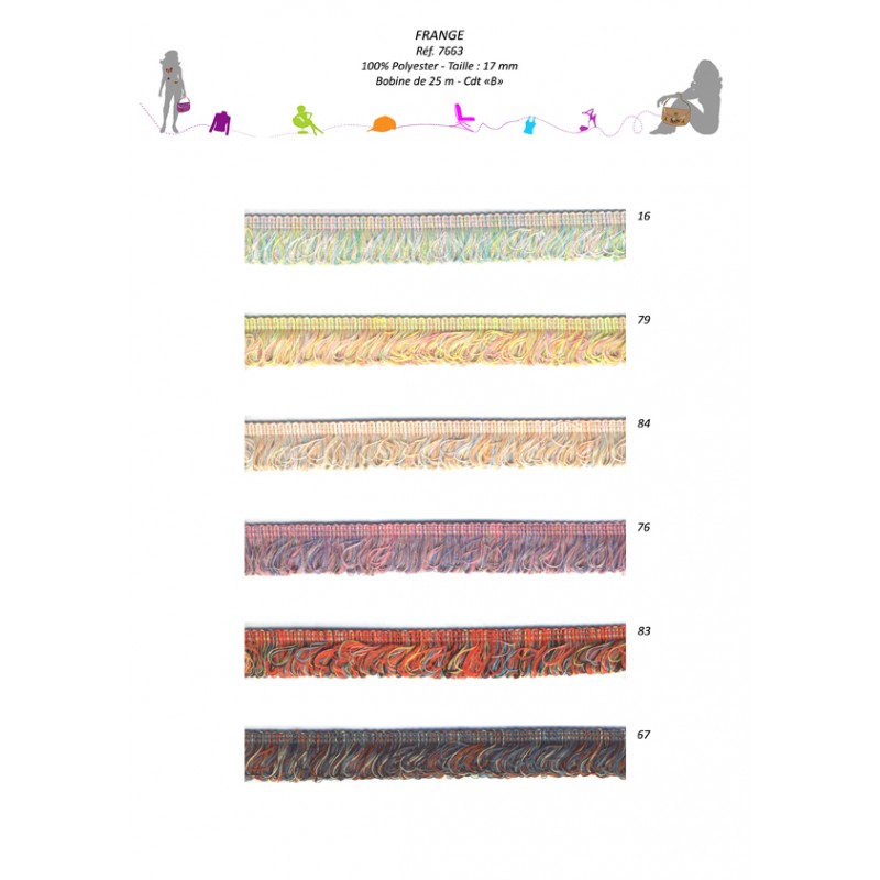 Stephanoise S7663 - GALON FRANGES 17 MM