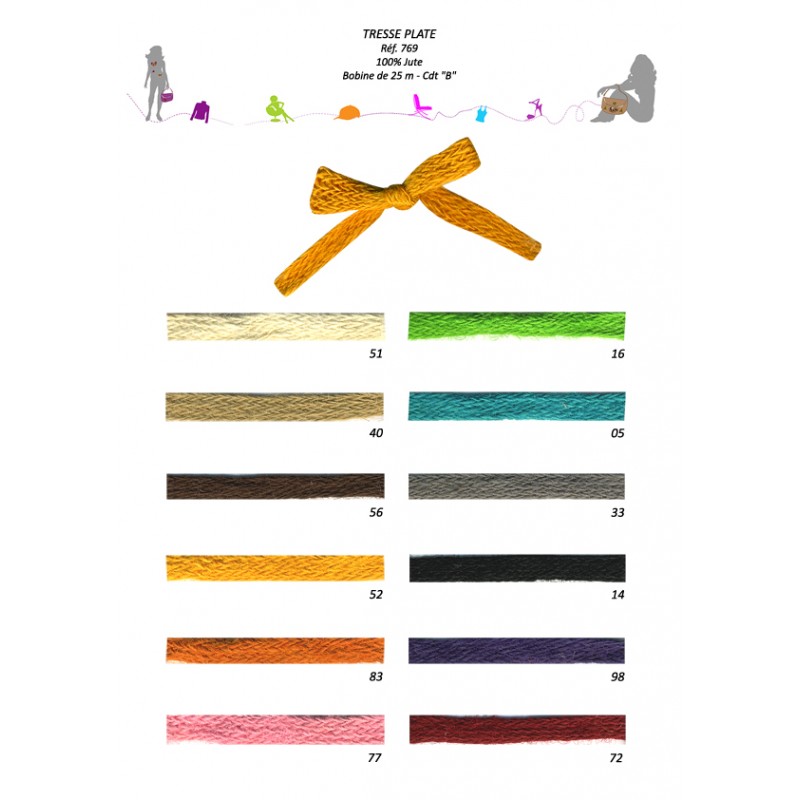 Stephanoise S769 - TRESSE PLATE 100 % JUTE
