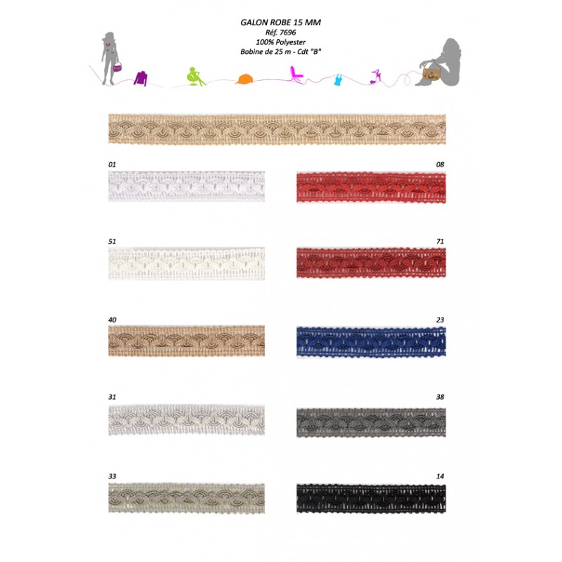 Stephanoise S7696 - GALON ROBE