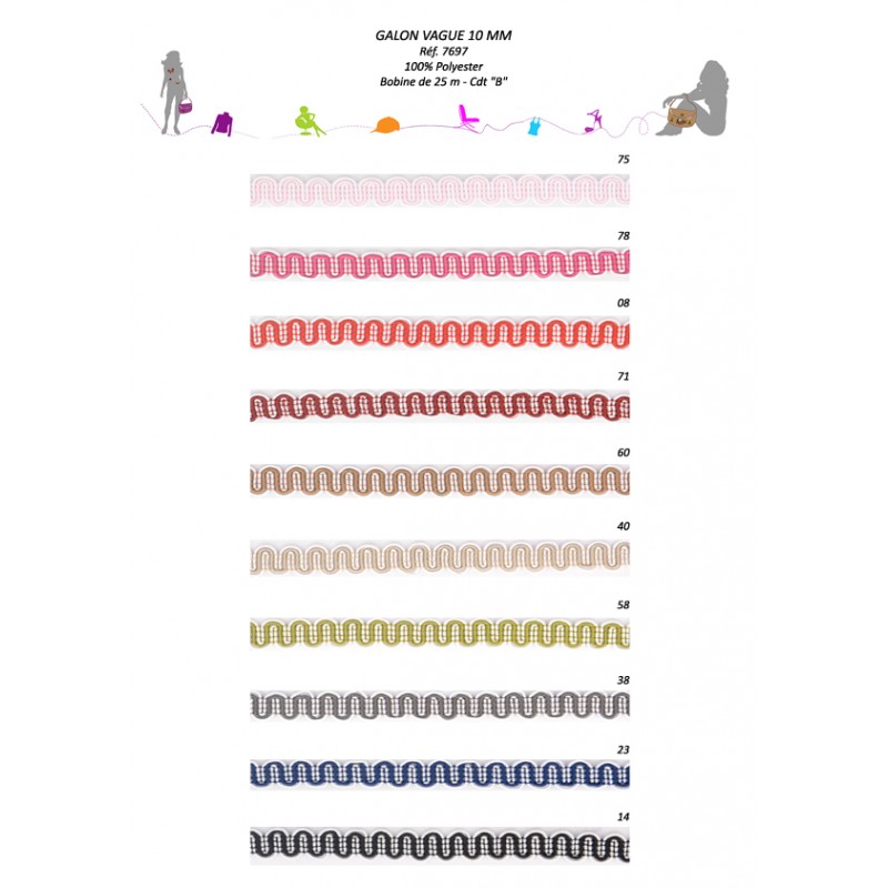 Stephanoise S7697 - GALON ROBE VAGUE