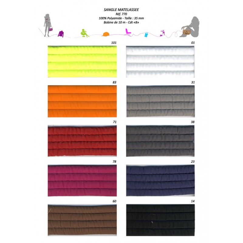 Stephanoise S770 - SANGLE MATELASSEE 35 MM