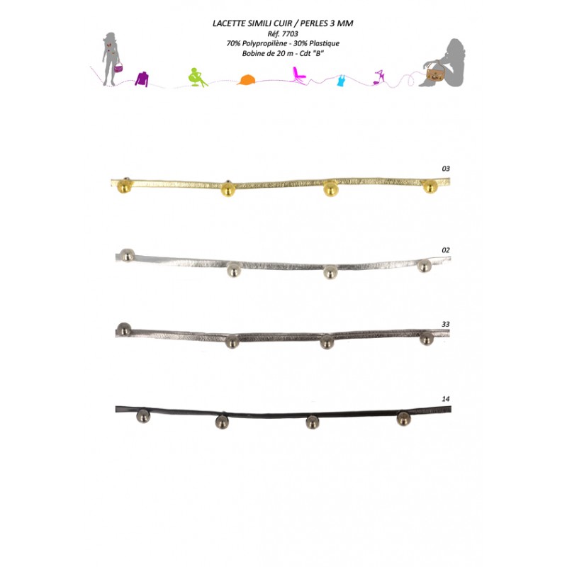 Stephanoise S7703 - LACETTE SIMILI/PERLES