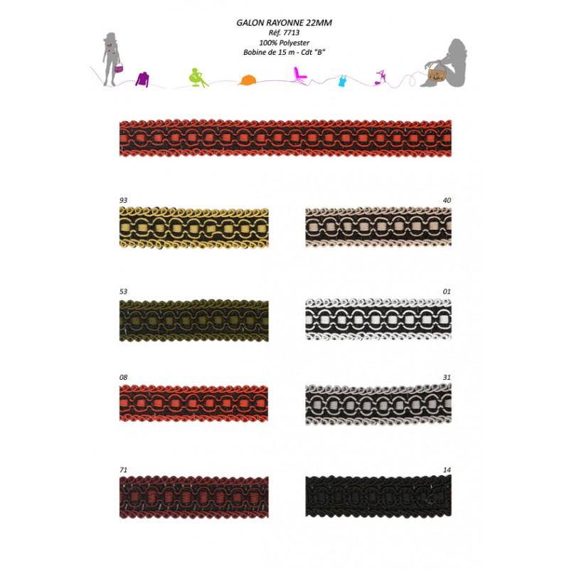 Stephanoise S7713 - GALON RAYONNE 22MM