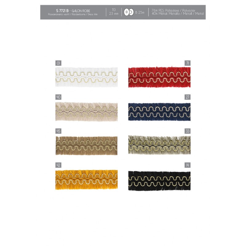 Stephanoise S7721 - GALON ROBE 23MM