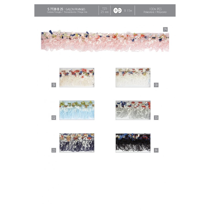 Stephanoise S7728 - GALON FRANGE 25MM