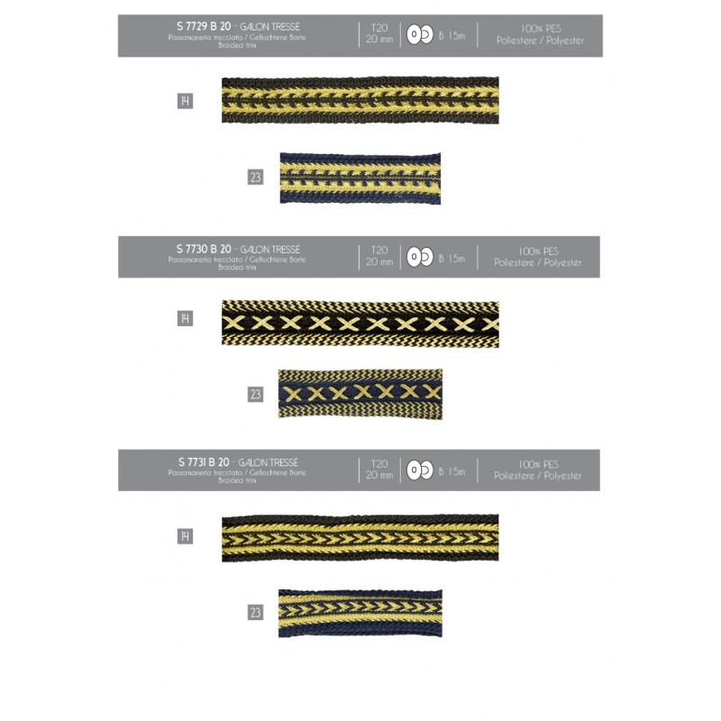 Stephanoise S7729 - GALON TRESSÉ 20MM