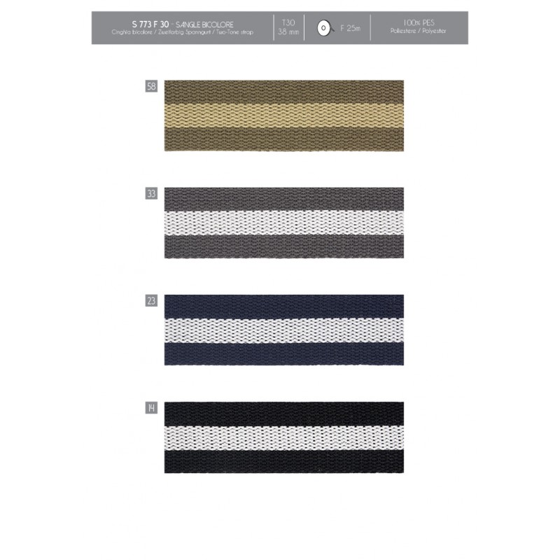 Stephanoise S773 - SANGLE BICOLORE 40MM