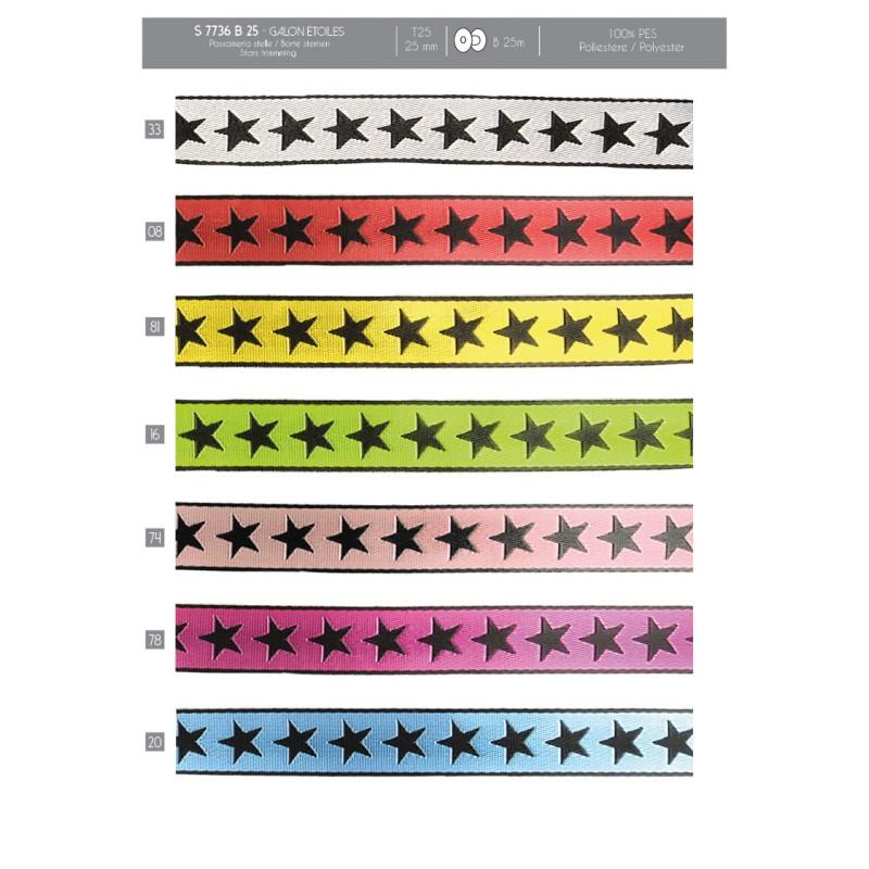 Stephanoise S7736 - GALON "ÉTOILES" 25MM