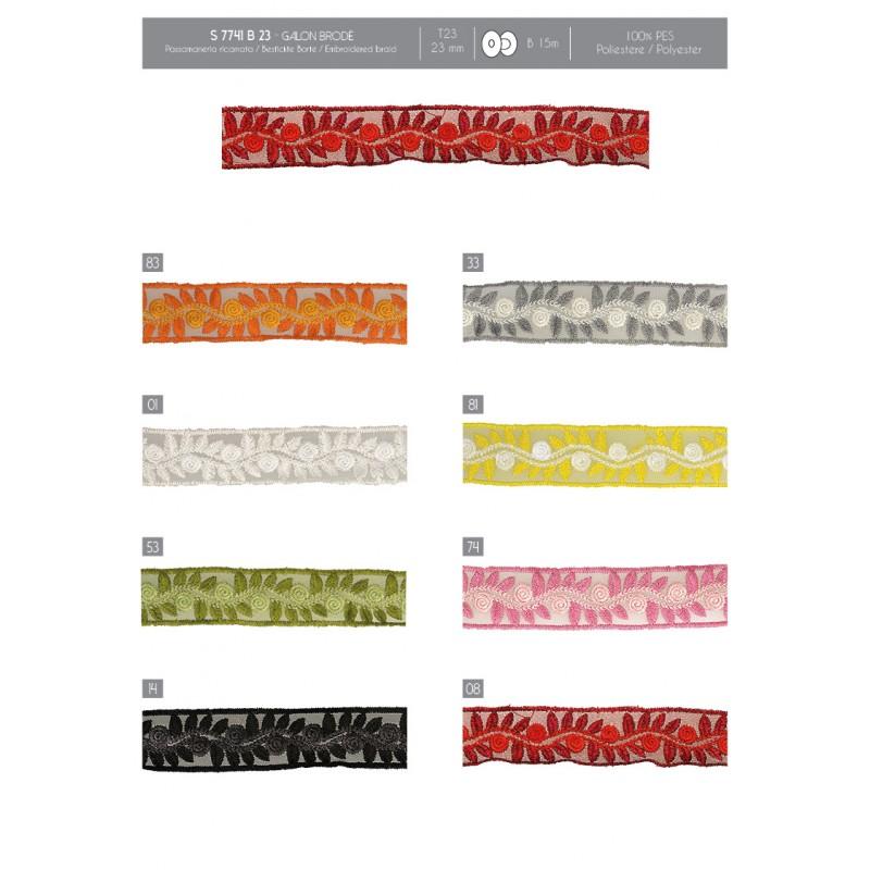 Stephanoise S7741 - GALON BRODÉ 23MM