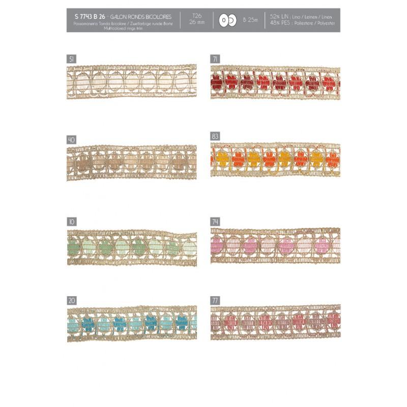 Stephanoise S7743 - GALON RONDS BICOLORES