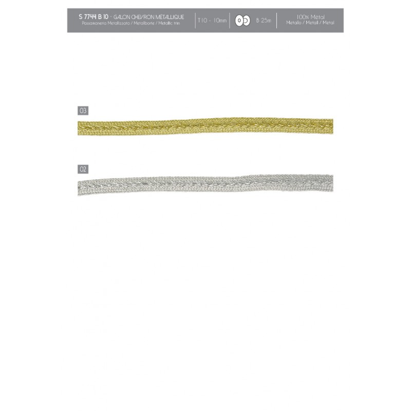 Stephanoise S7744 - GALON CHEVRON METALLIQUE