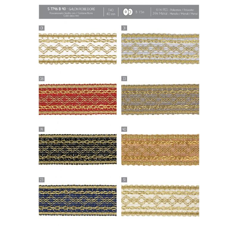 Stephanoise S7746 - GALON ROBE DORÉ