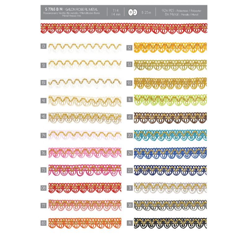 Stephanoise S7765 - GALON ROBE FIL MÉTAL