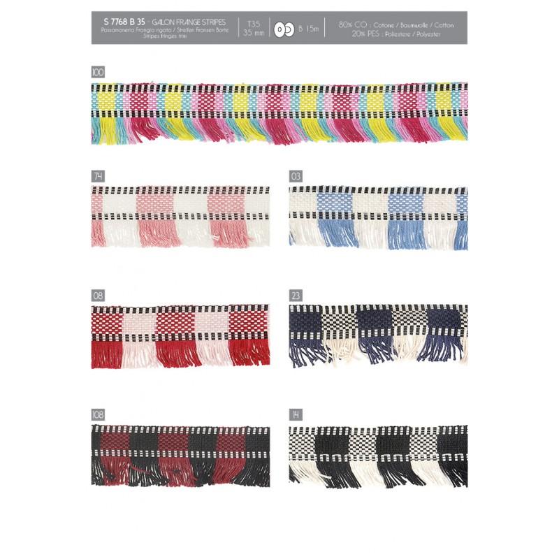 Stephanoise S7768 - GALON FRANGE STRIPES