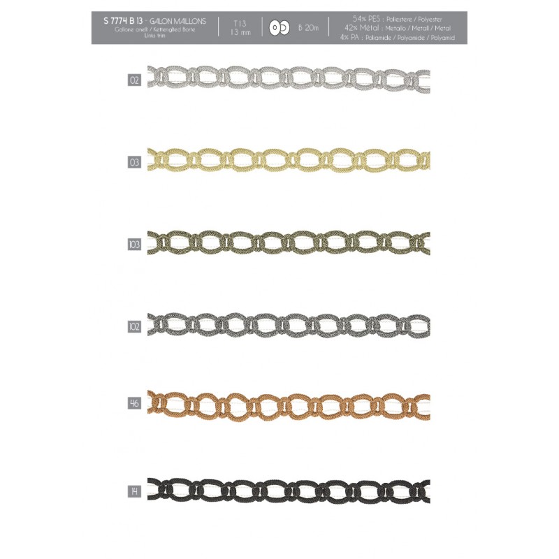 Stephanoise S7774 - GALON MAILLONS