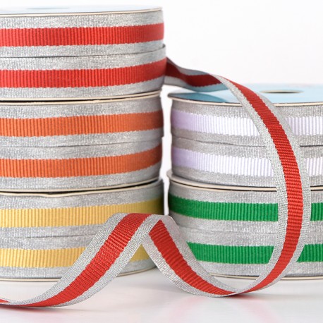 stephanoise S7796 - GALON BICOLORE ARGENTÉ