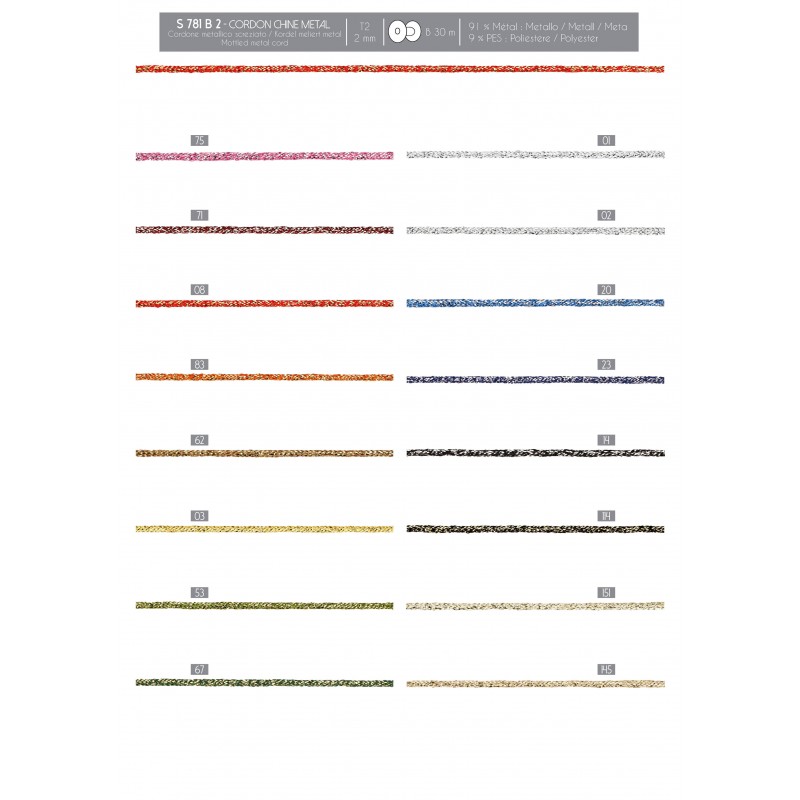 Stephanoise S781 - CORDON CHINE METAL