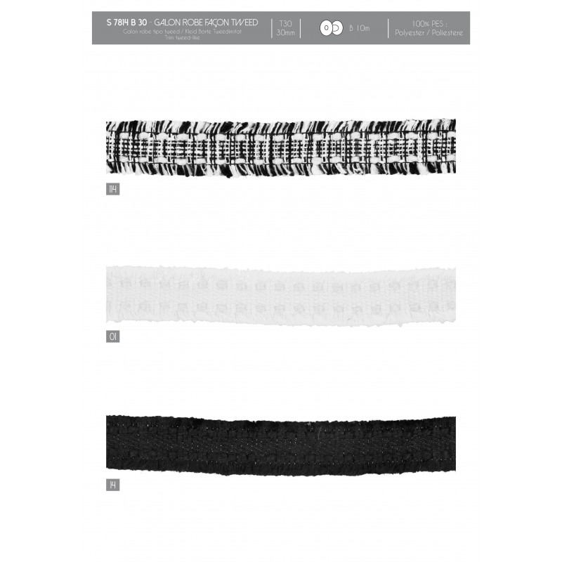 Stephanoise S7814 - GALON ROBE FACON TWEED