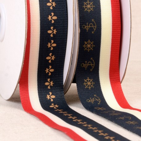 stephanoise S7824 - GALON TRICOLORE IMPRIME