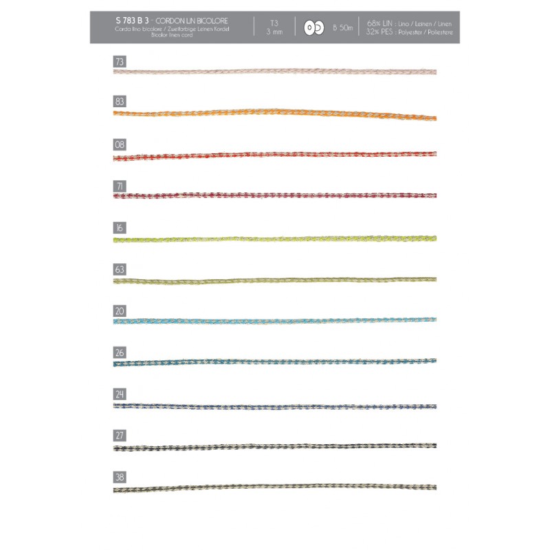 Stephanoise S783 - CORDON LIN BICOLORE