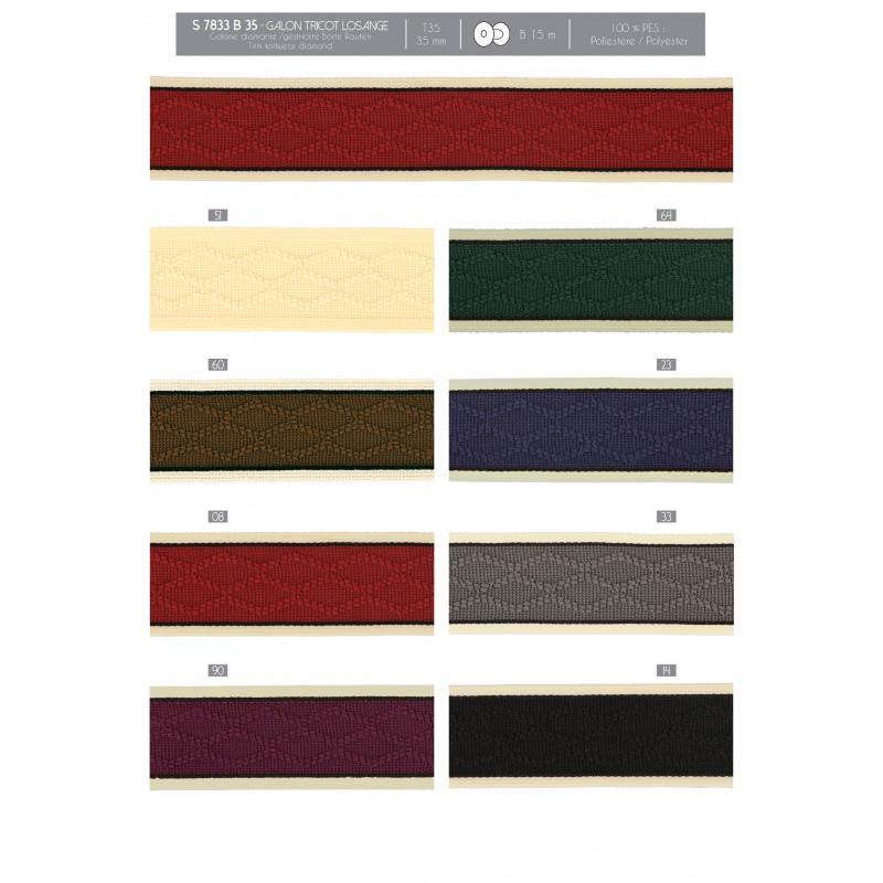Stephanoise S7833 - GALON TRICOT LOSANGE