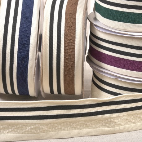stephanoise S7834 - GALON TRICOT LOSANGES ET BANDES