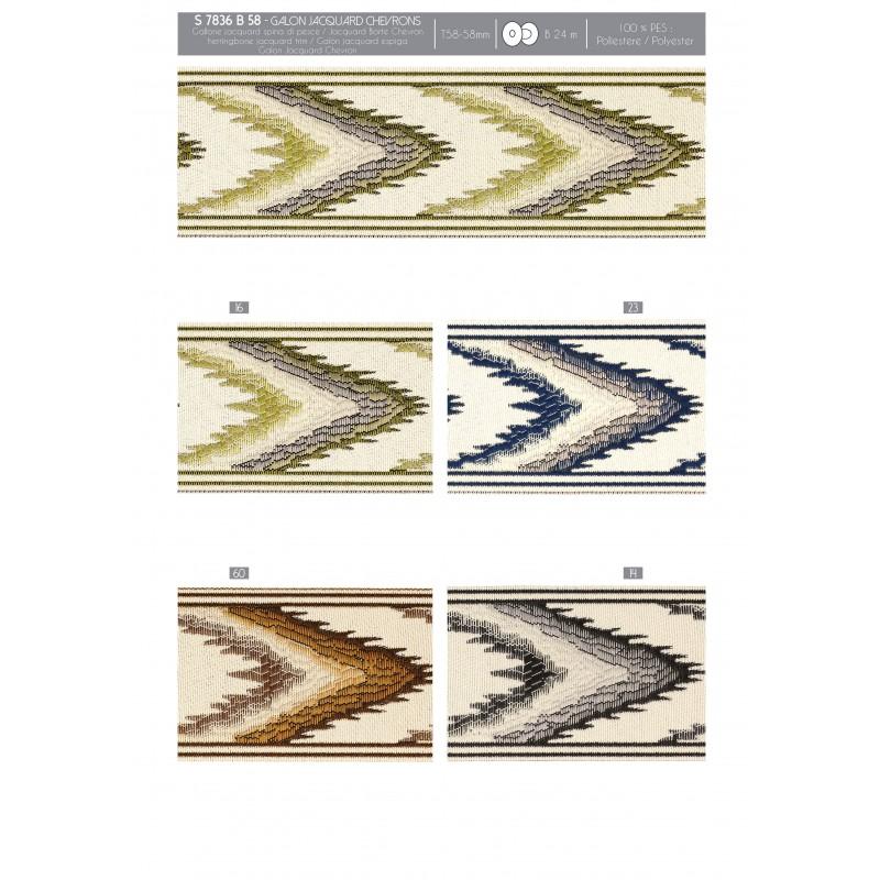 Stephanoise S7836 - GALON JACQUARD CHEVRONS