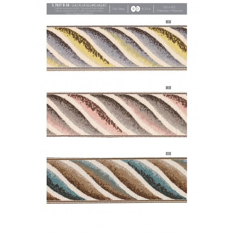 Stephanoise S7837 - GALON JACQUARD VAGUES