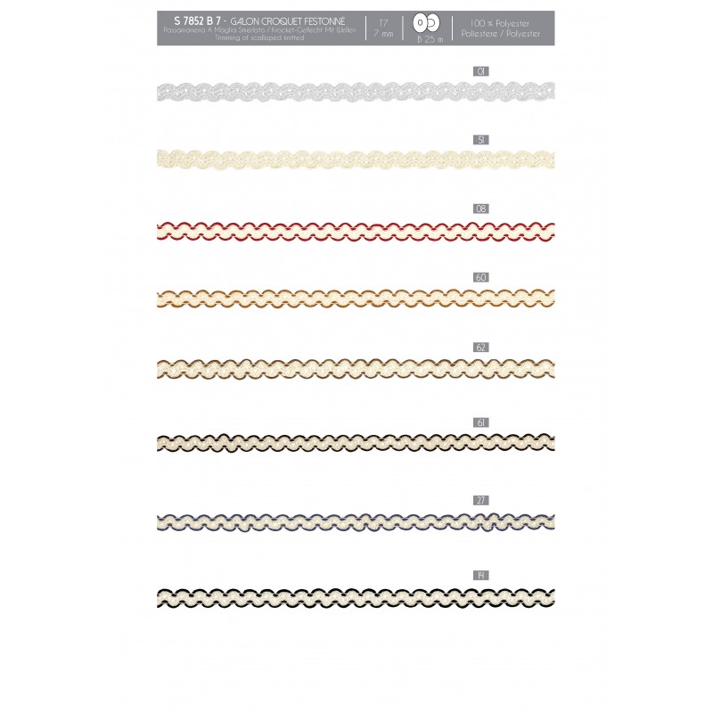 Stephanoise S7852 - GALON CROQUET FESTONNÉ