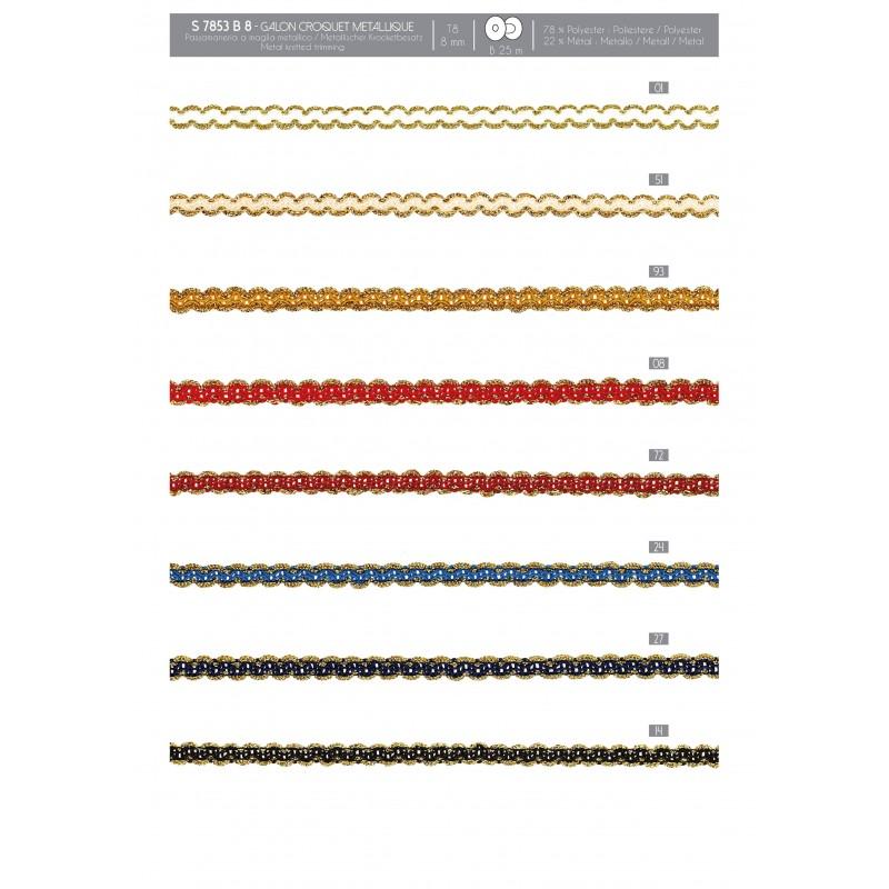 Stephanoise S7853 - GALON CROQUET METALLIQUE