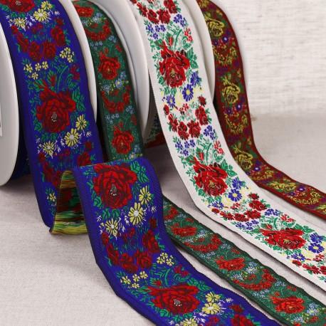 stephanoise S7866 - GALON JACQUARD FLEURS