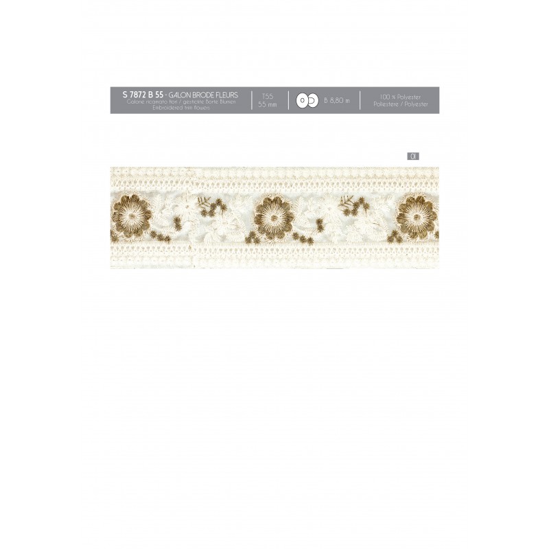 Stephanoise S7872 - GALON BRODE FLEURS