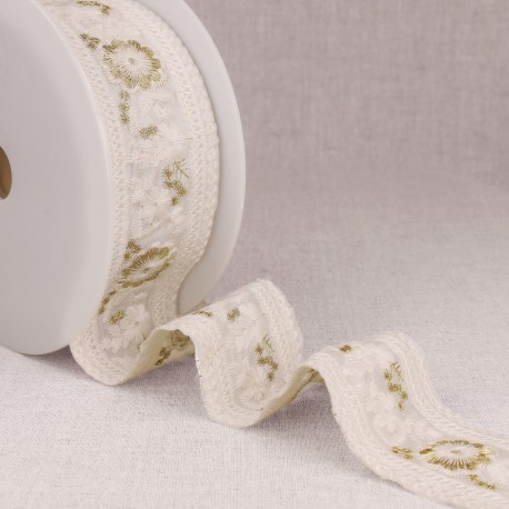 stephanoise S7872 - GALON BRODE FLEURS