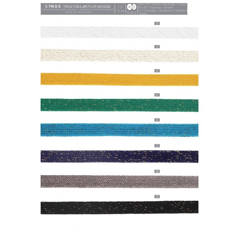 Stephanoise S798 - TRESSE TUBULAIRE PLATE METALISEE