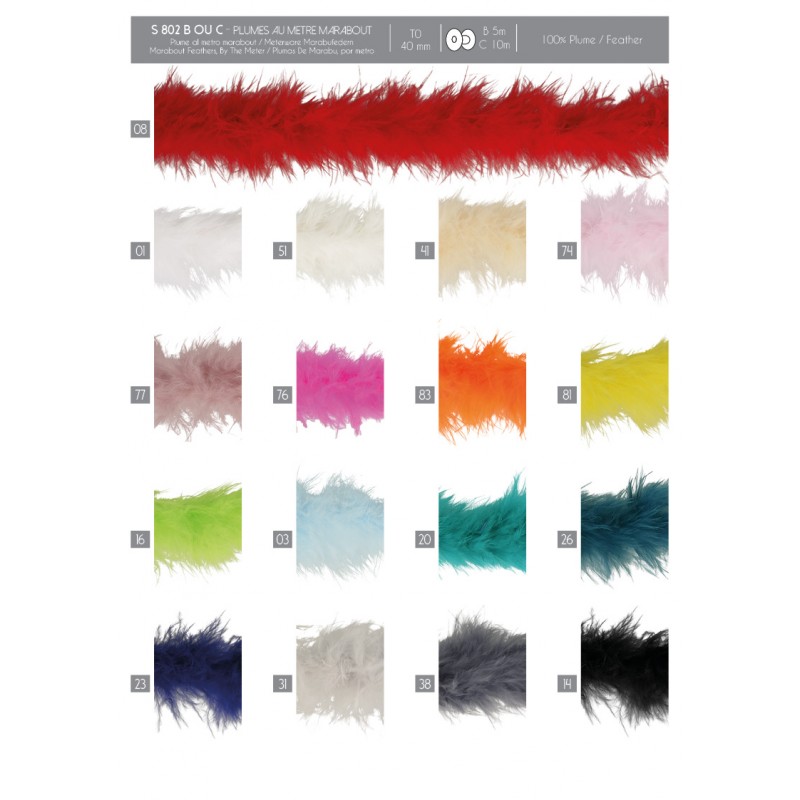 Stephanoise S802 - PLUMES AU METRE MARABOUT