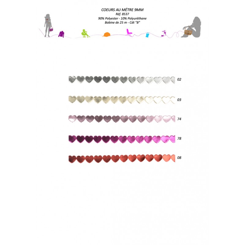 Stephanoise S8537 - COEURS AU MÈTRE 9MM