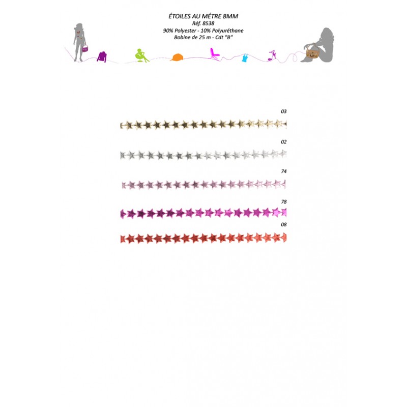 Stephanoise S8538 - ÉTOILES AU MÈTRE 8MM