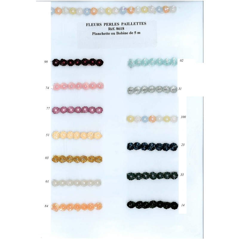 Stephanoise S8618 - GALON PERLES PAILLETTES