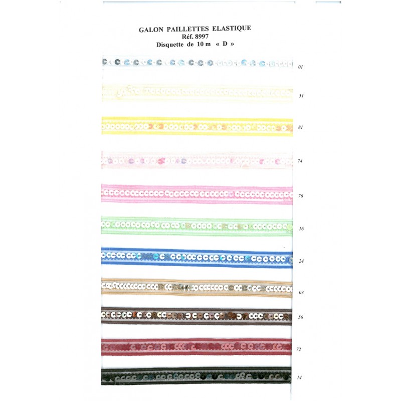 Stephanoise S8997 - GALON PAILLETTE ELASTIQUE