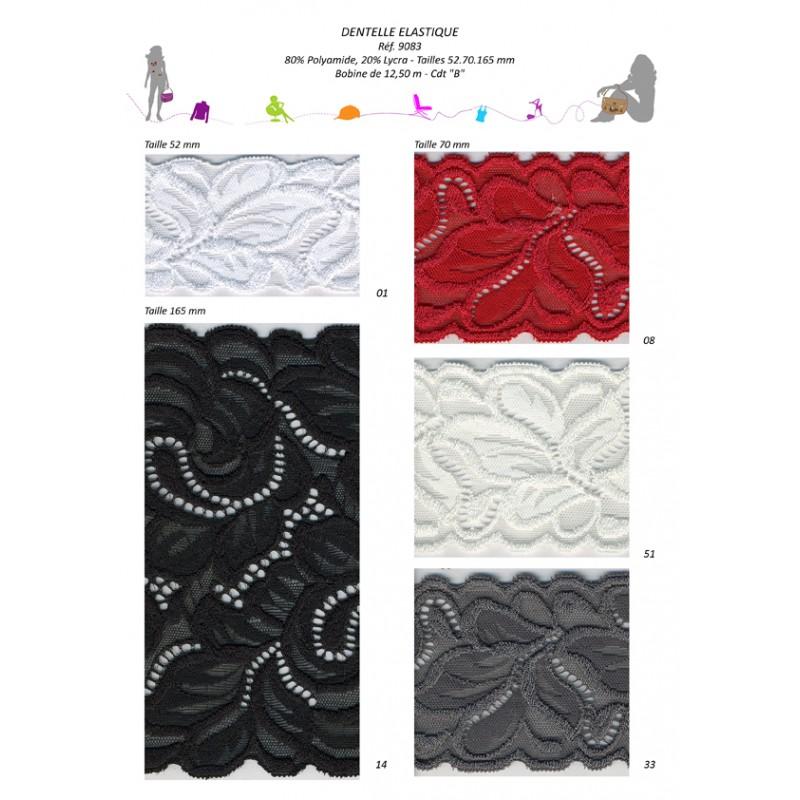 Stephanoise S9083 - DENTELLE ELASTIQUE 70MM