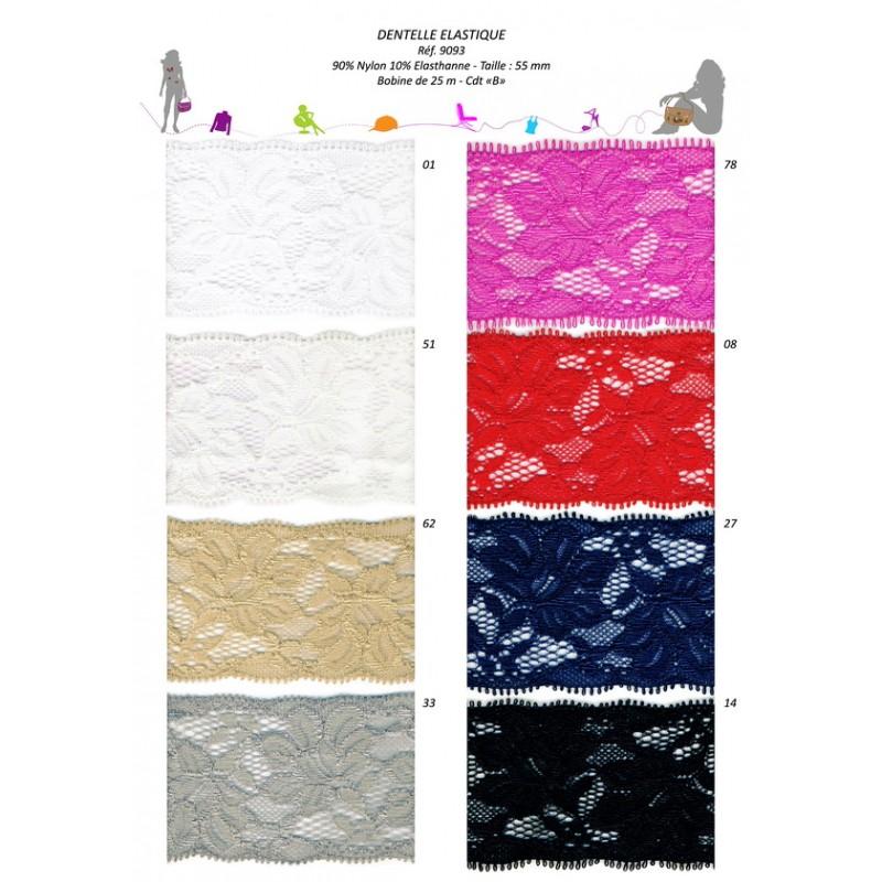 Stephanoise S9093 - DENTELLE ELASTIQUE 55 MM