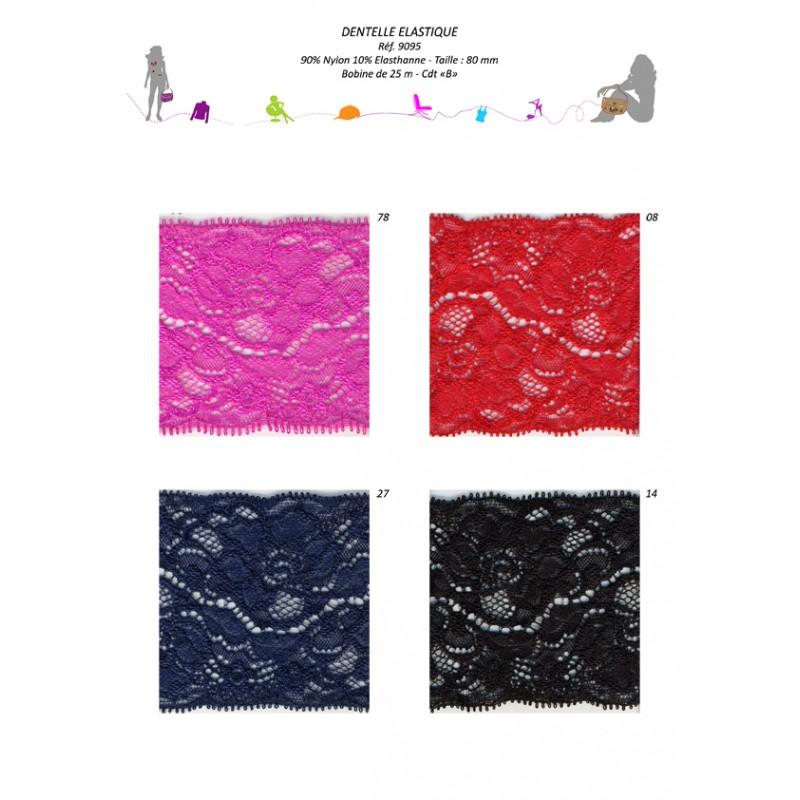 Stephanoise S9095 - DENTELLE ELASTIQUE 80 MM